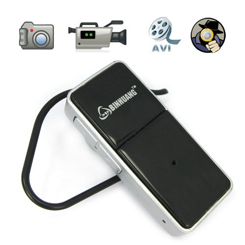 Wireless Headset Type Mini DVR with Hidden Spy Camera